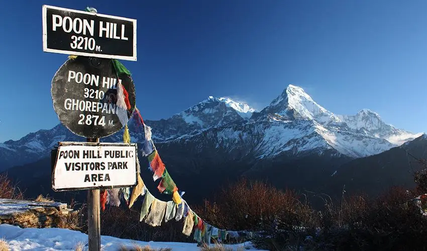 scenic mountain views on Ghorepani treks during Dashain and Tihar in Nepal